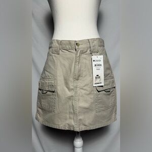 NWT COLUMBIA Tan Brewha Outdoor Gorpcore Fishing Hiking Short Cargo Skirt Size M